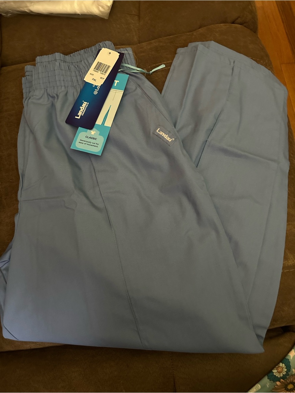 Men’s Light Blue Elastic Waist Pants